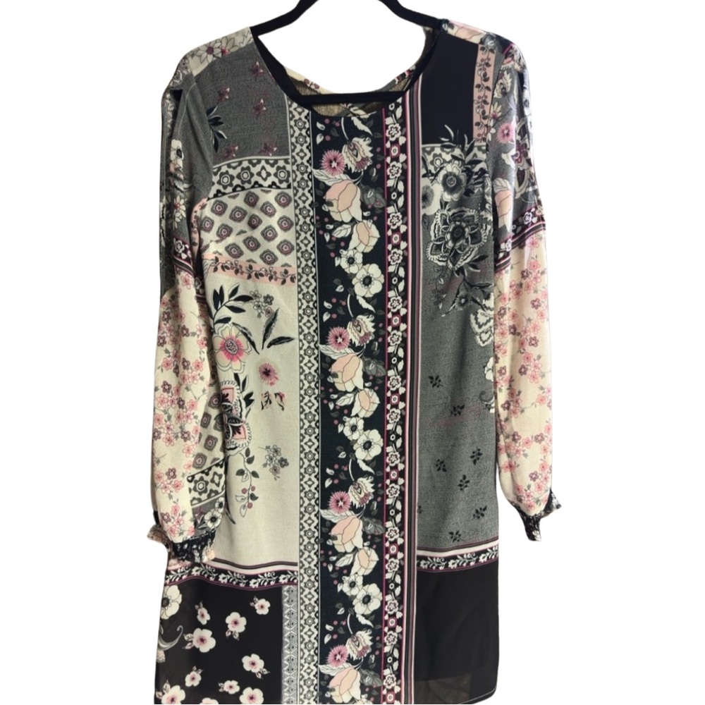 Maurices Black and Pink Patchwork Dress